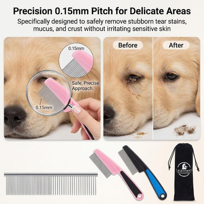 Cat Comb,Pet Comb  Professional Grooming Comb for Dog/Cat/Small Pets(3 Packs)